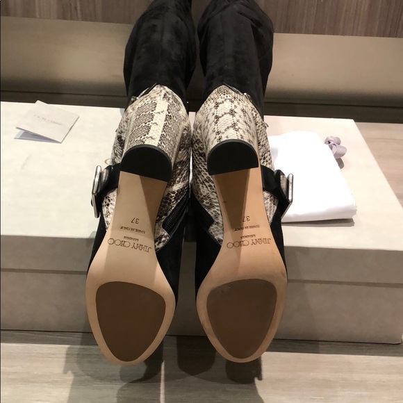 Jimmy Choo Doma snakeskin over knees boots - Picture 14 of 15